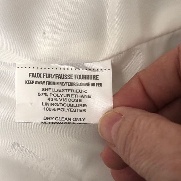 Apparis Camila Ivory Faux Leather Puffer Jacket, Large - Picture 8 of 8